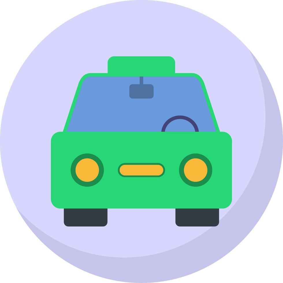 Taxi Flat Bubble Icon vector
