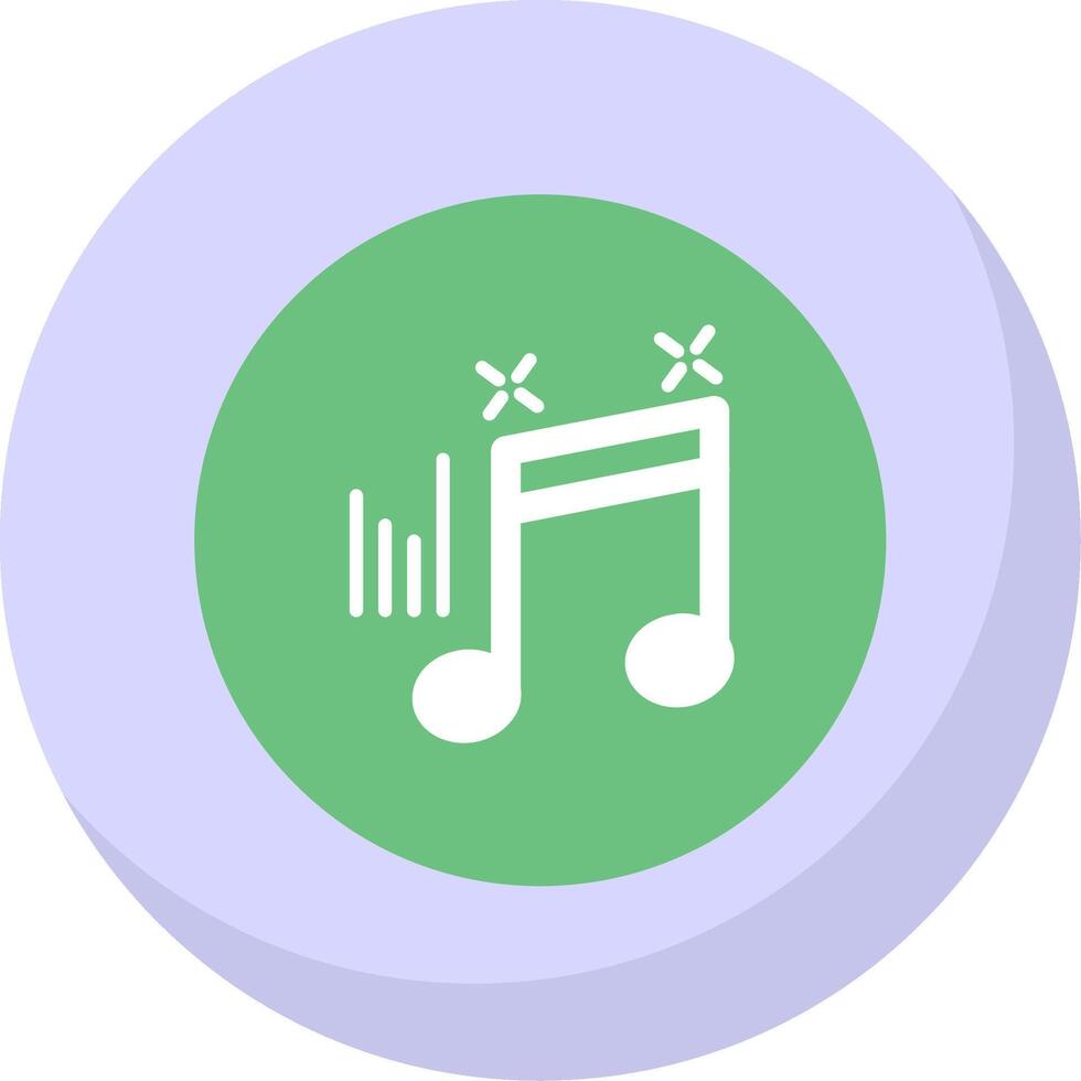 Musical Note Flat Bubble Icon vector