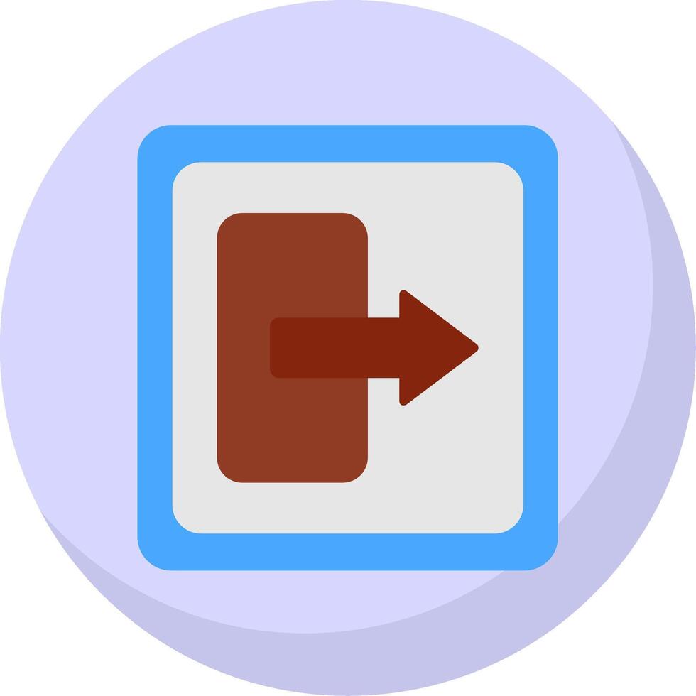 Log Out Flat Bubble Icon vector