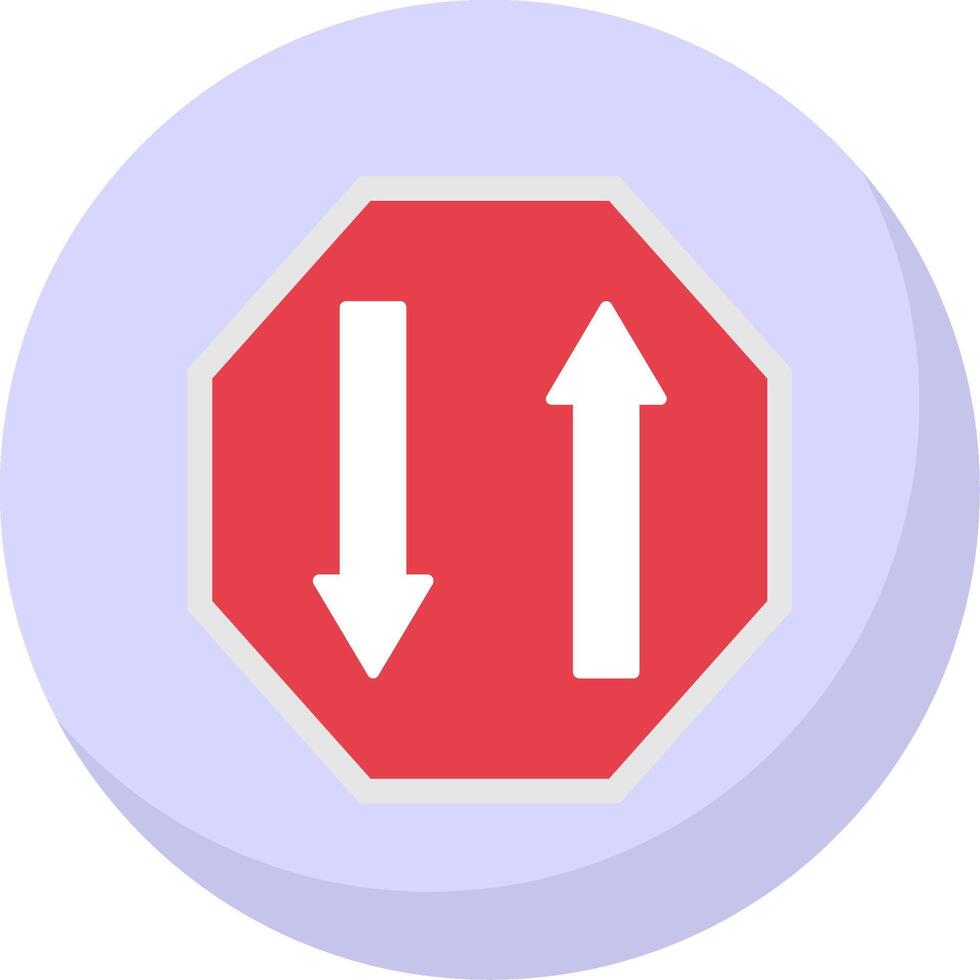 Two Way Flat Bubble Icon vector