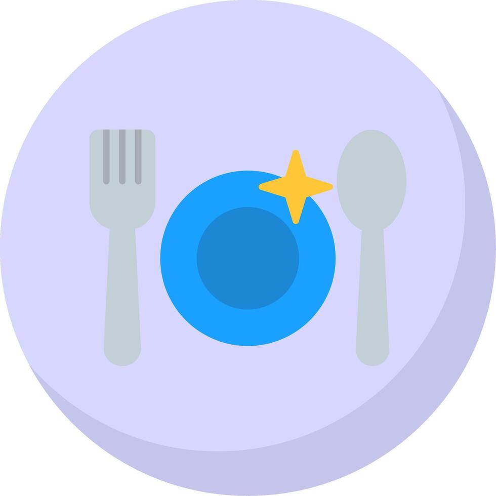 Crockery Flat Bubble Icon vector