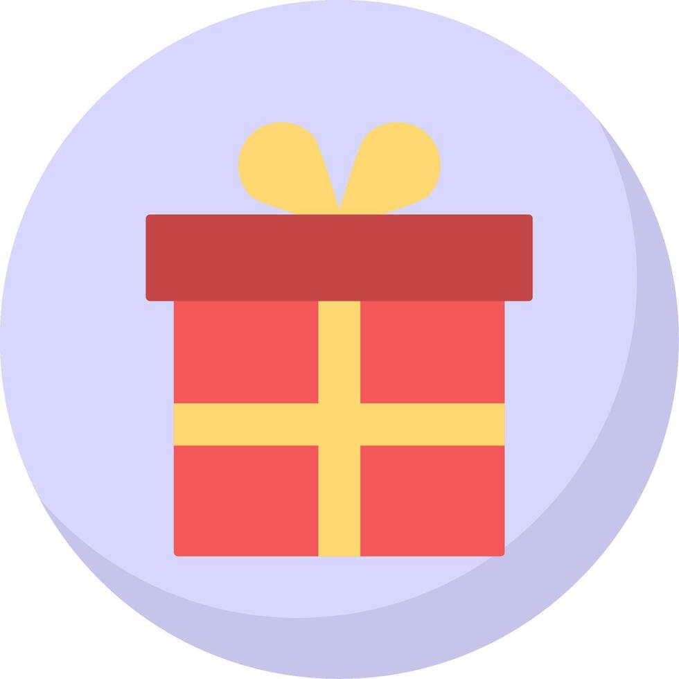 Gift Flat Bubble Icon vector