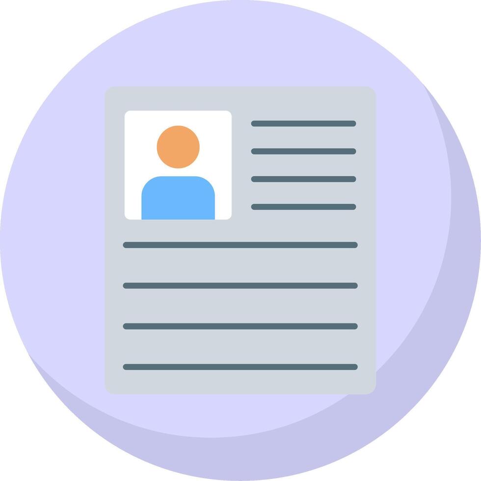Curriculum Flat Bubble Icon vector