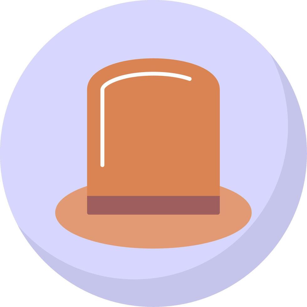 Top Hat Flat Bubble Icon vector