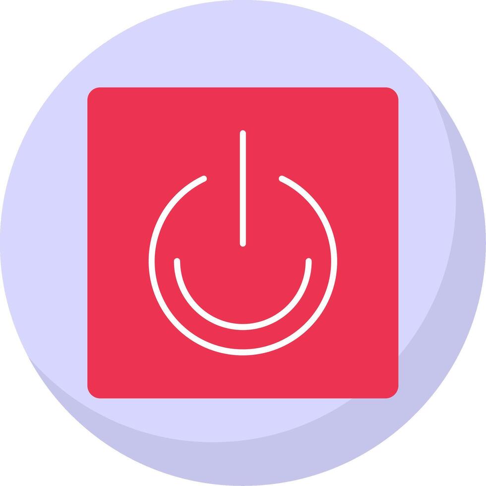 Turn On Flat Bubble Icon vector