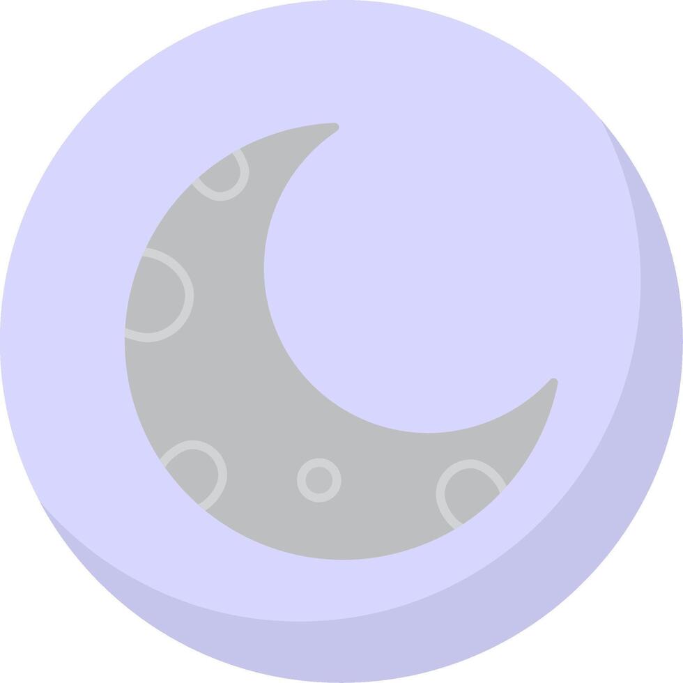 Half Moon Flat Bubble Icon vector
