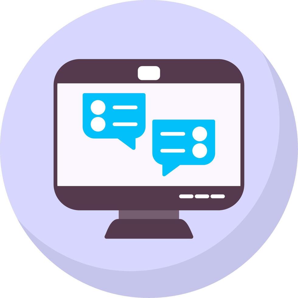 Chat Bubble Flat Bubble Icon vector