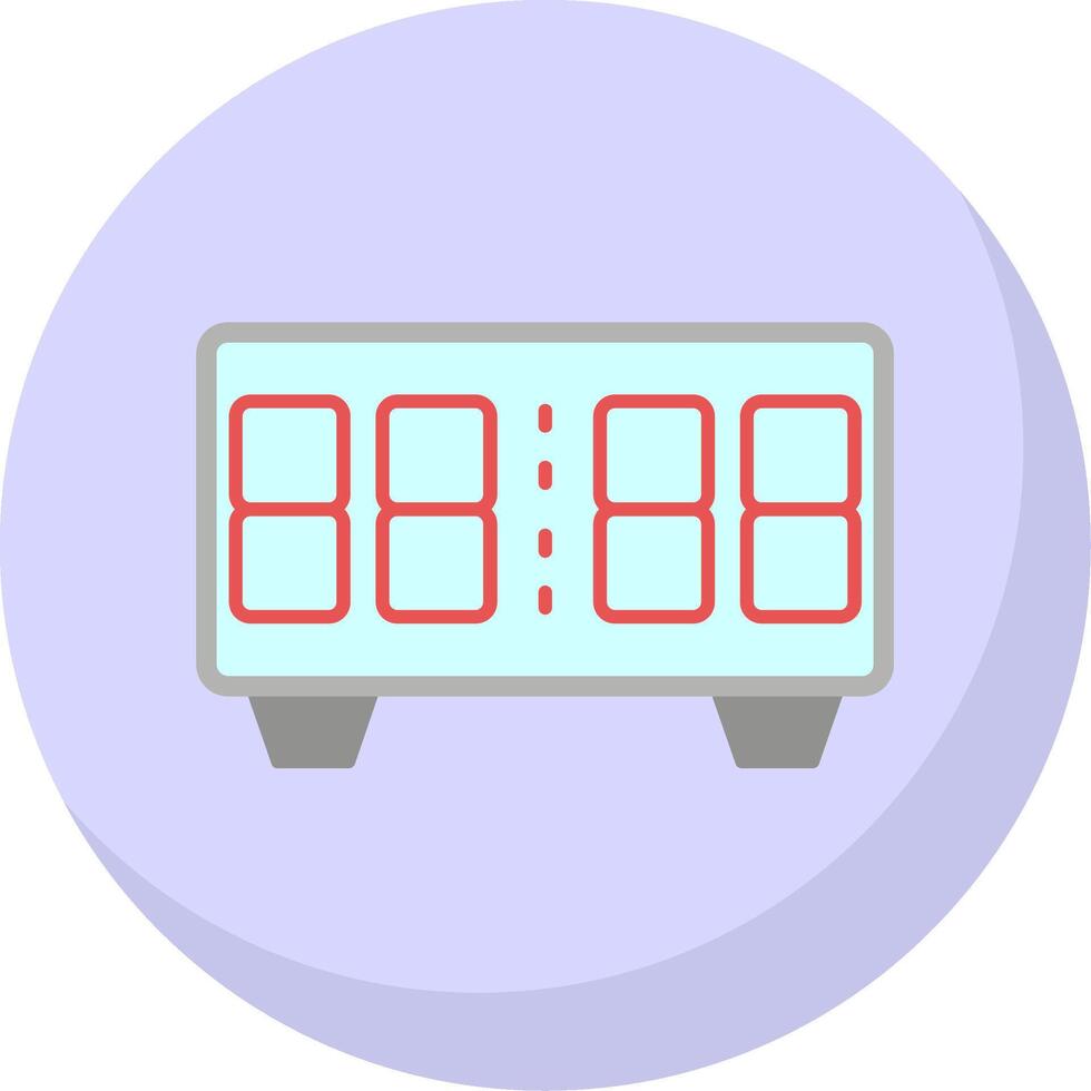 Digital Clock Flat Bubble Icon vector