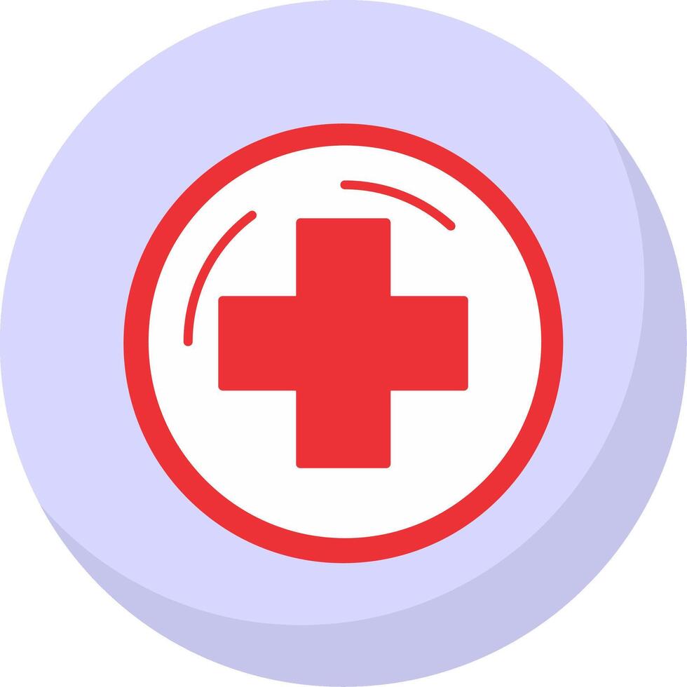 Hospital Sign Flat Bubble Icon vector