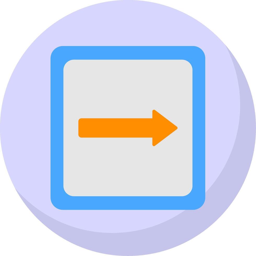 Right Flat Bubble Icon vector