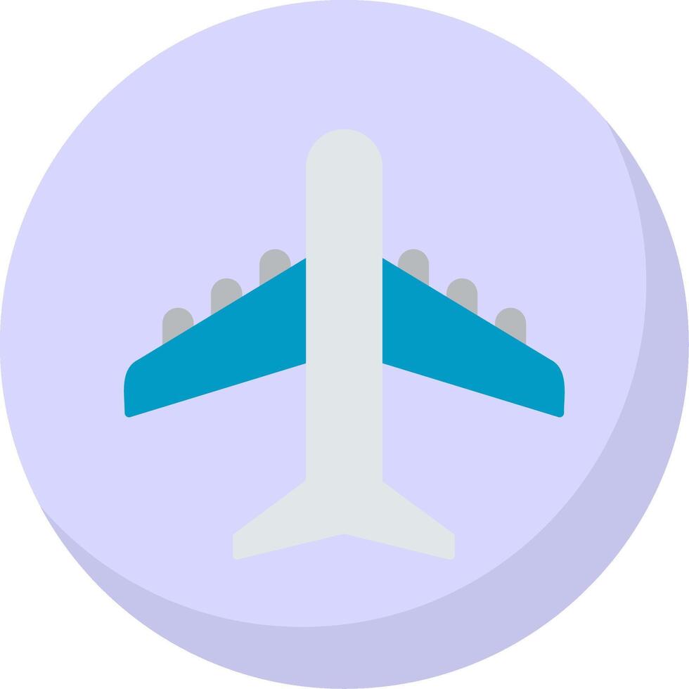 avión plano burbuja icono vector