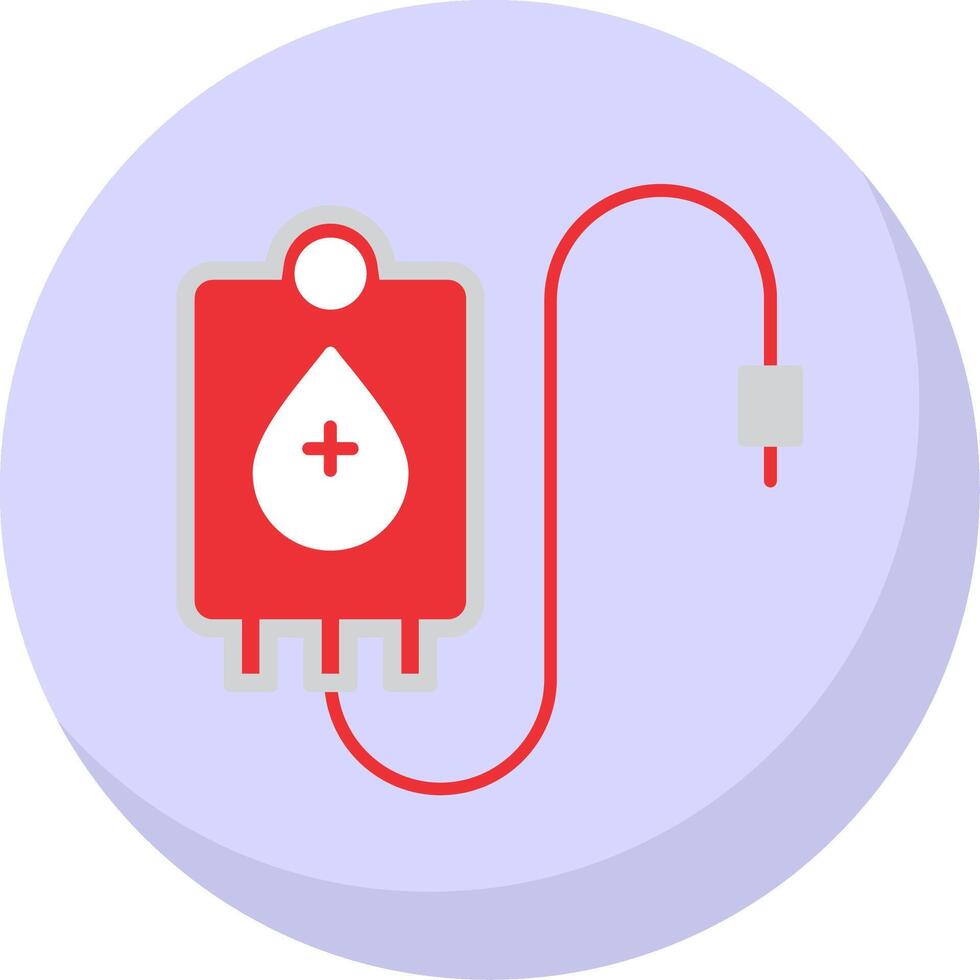 Blood Bag Flat Bubble Icon vector