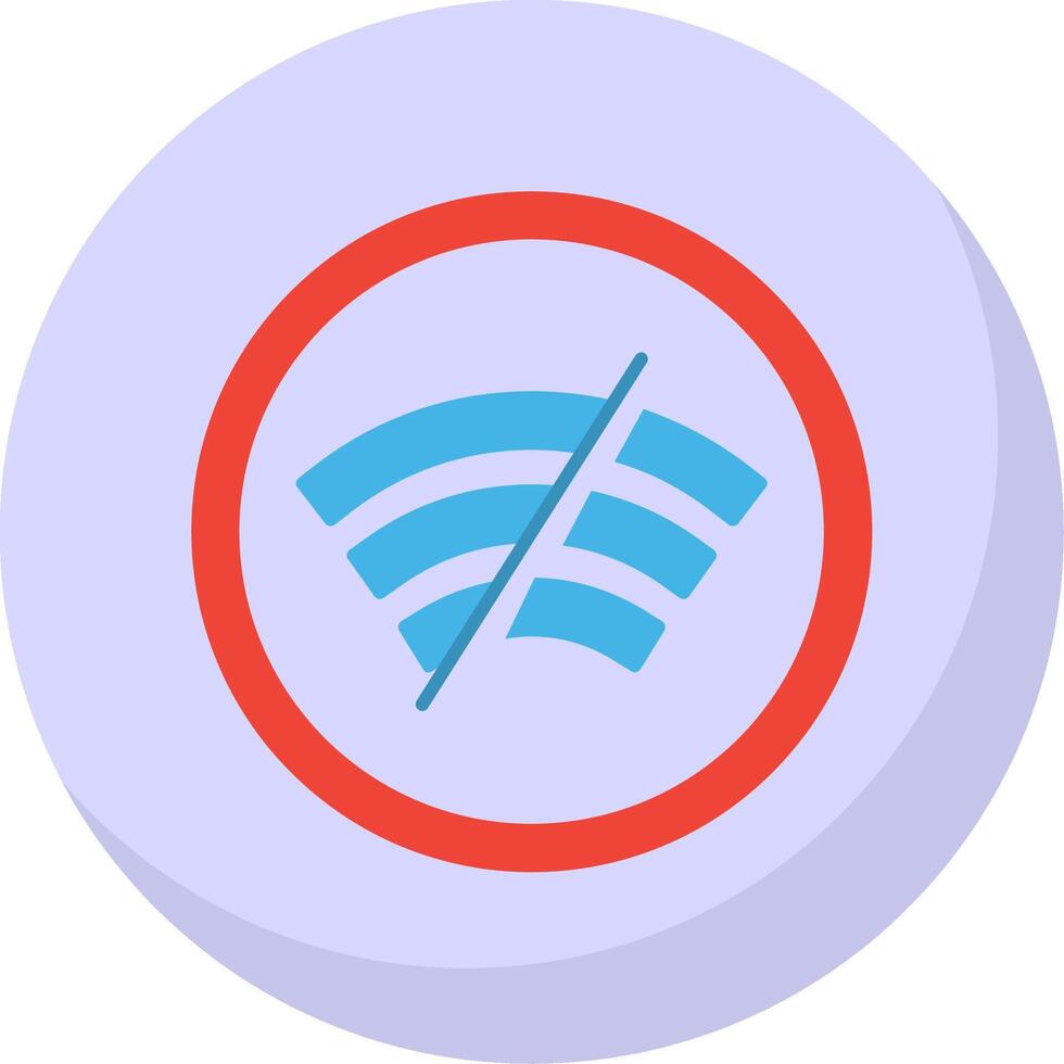 Disconnected Flat Bubble Icon vector
