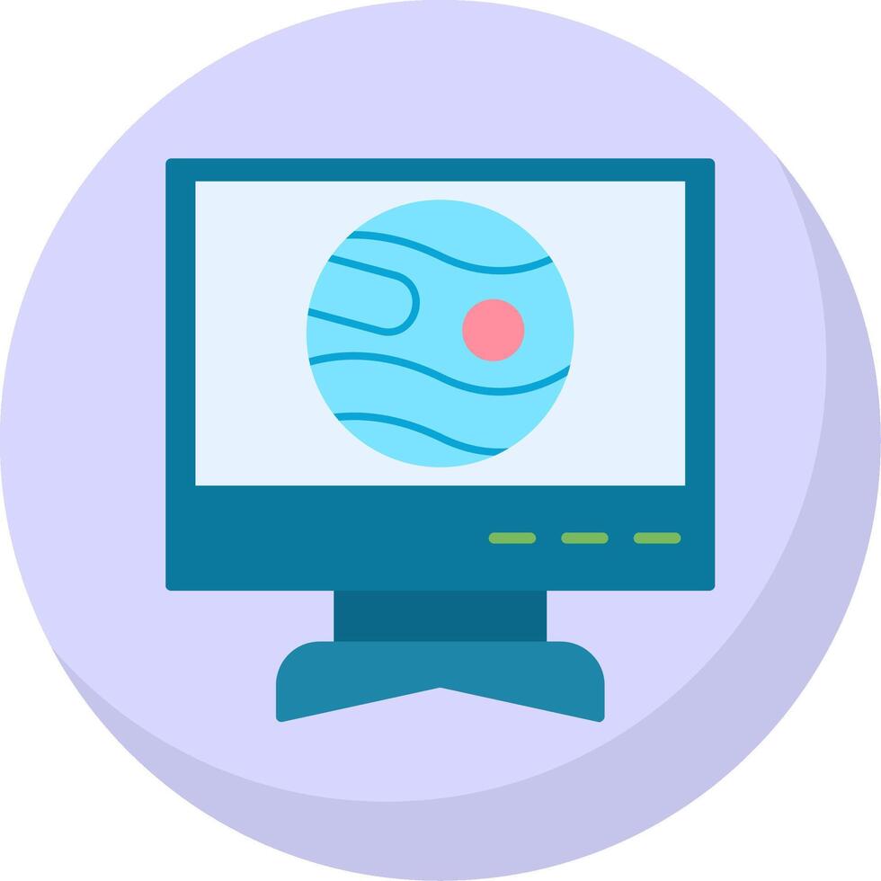 Live Stream Flat Bubble Icon vector