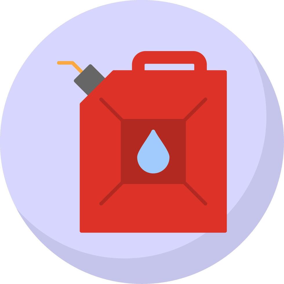 Gas Can Flat Bubble Icon vector