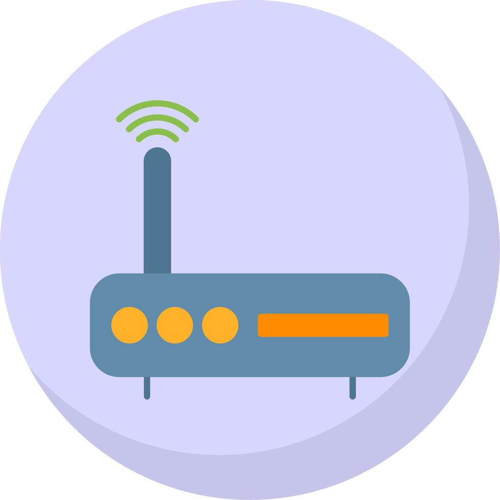 Modem Flat Bubble Icon vector