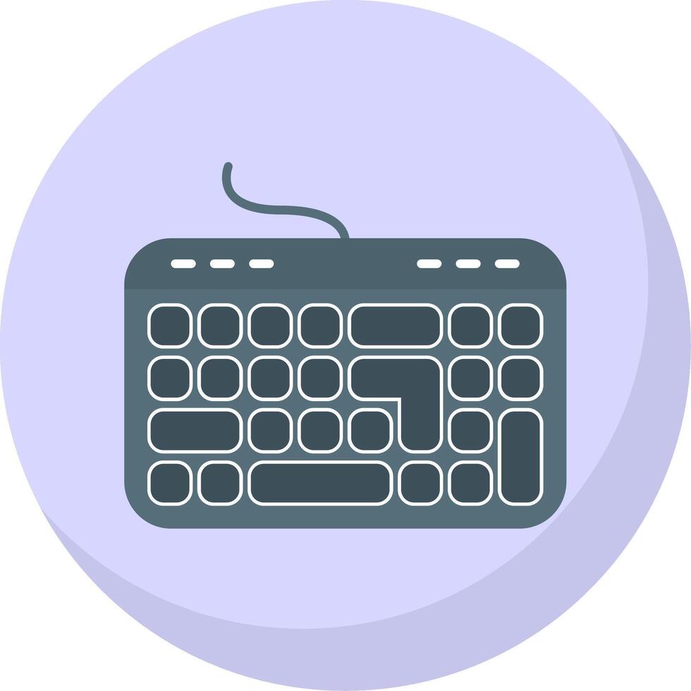 teclado plano burbuja icono vector