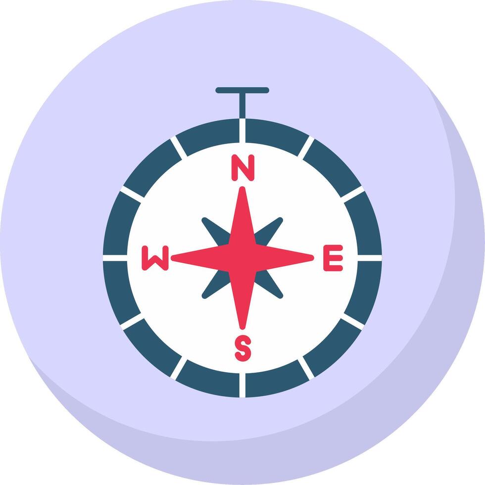 Compass Flat Bubble Icon vector
