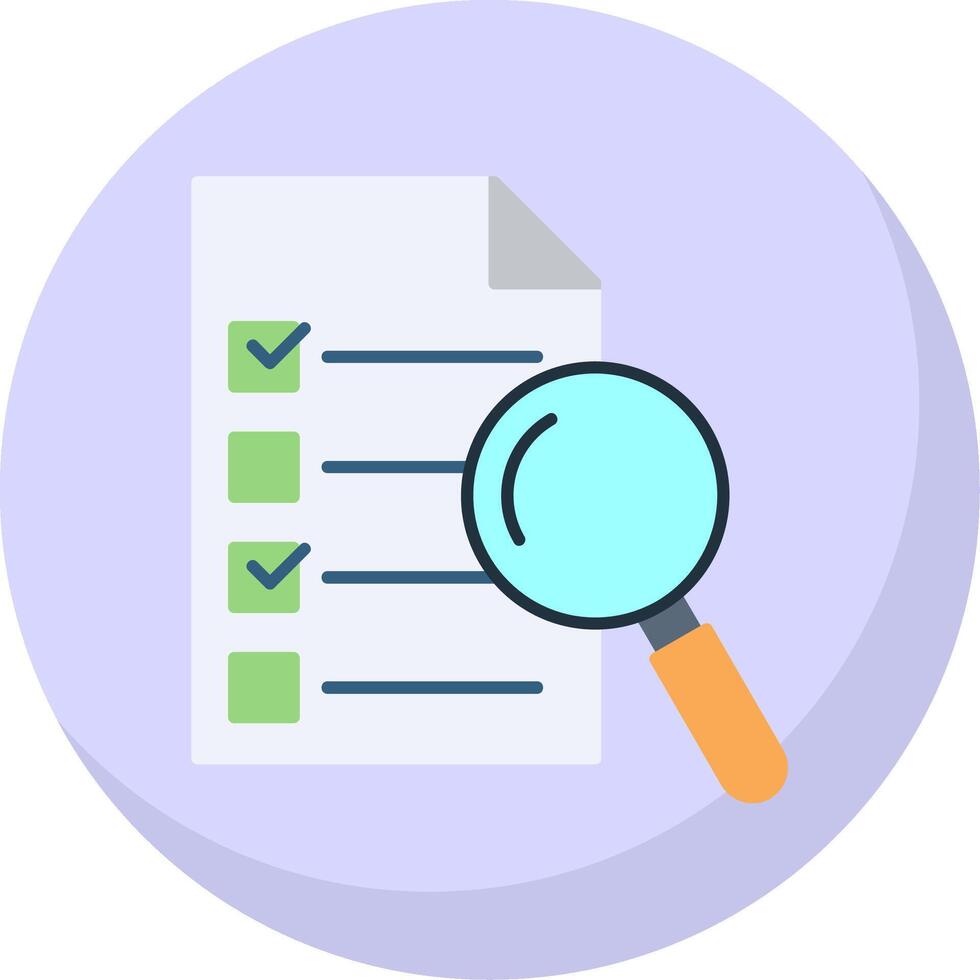 Inspection Flat Bubble Icon vector