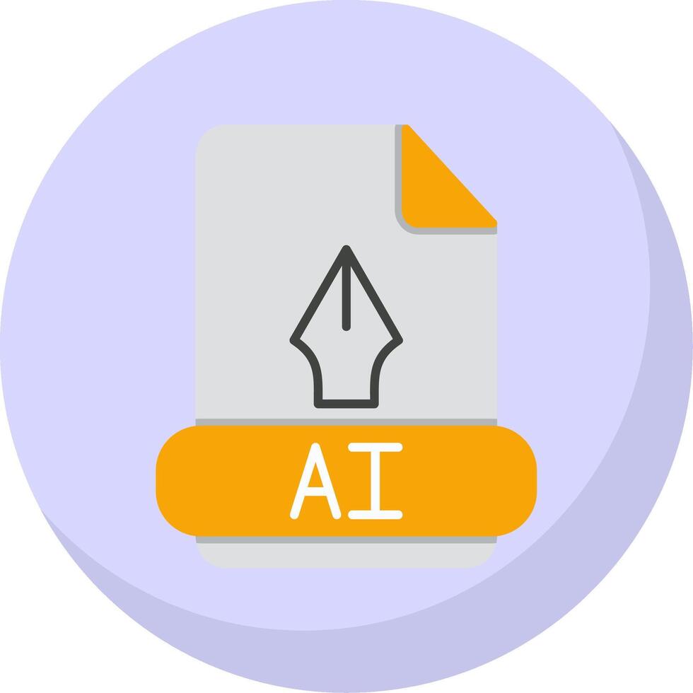 Ai Flat Bubble Icon vector
