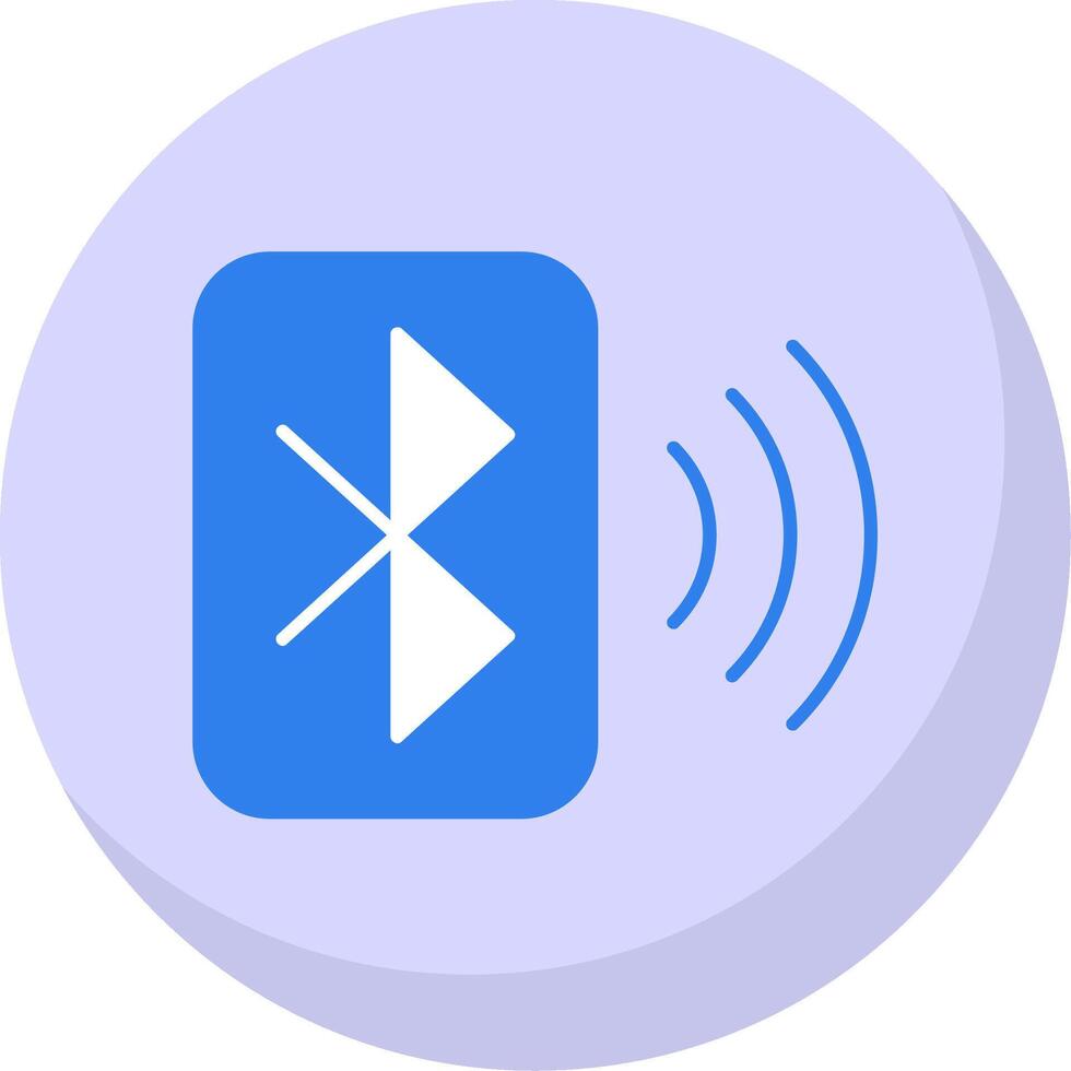 Bluetooth Flat Bubble Icon vector