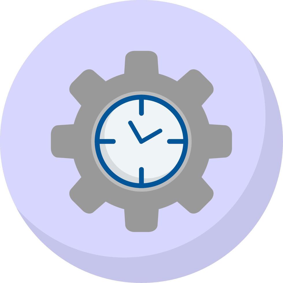 Efficient Time Flat Bubble Icon vector