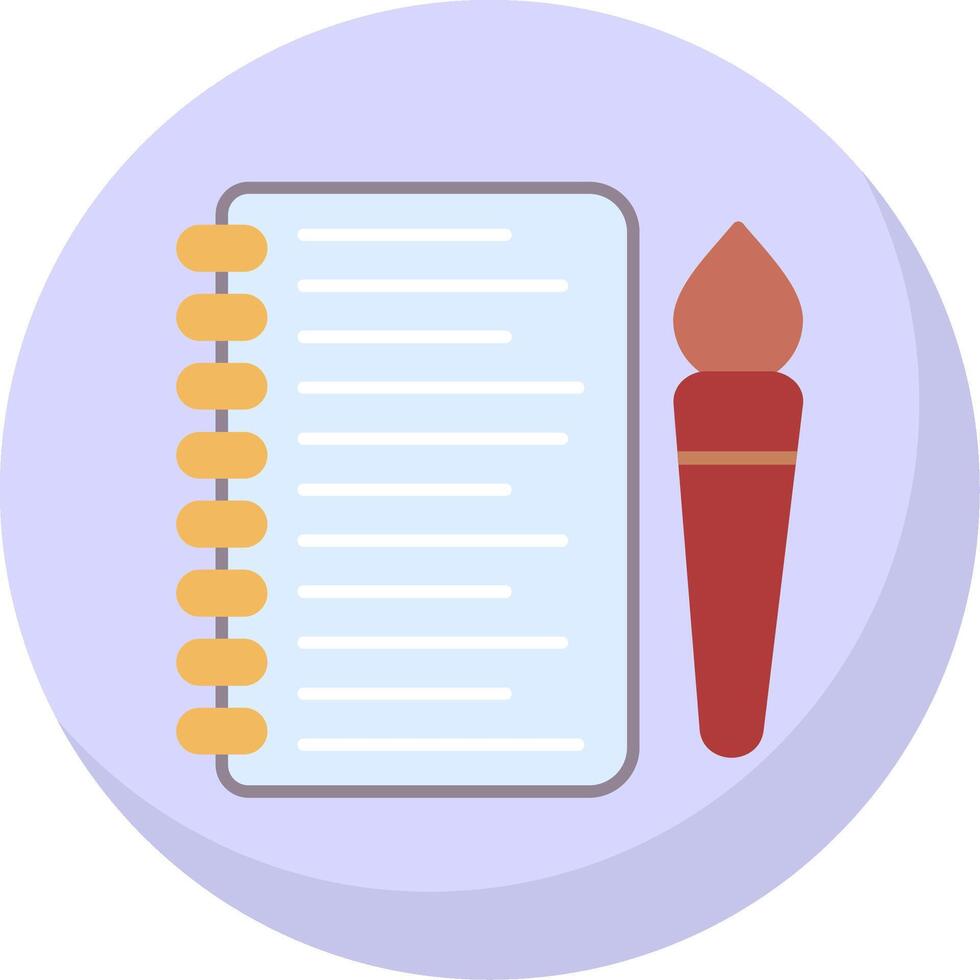 Sketchbook Flat Bubble Icon vector