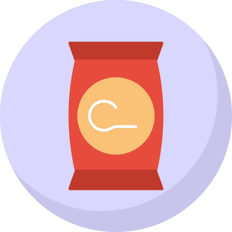 Crisps Flat Bubble Icon vector