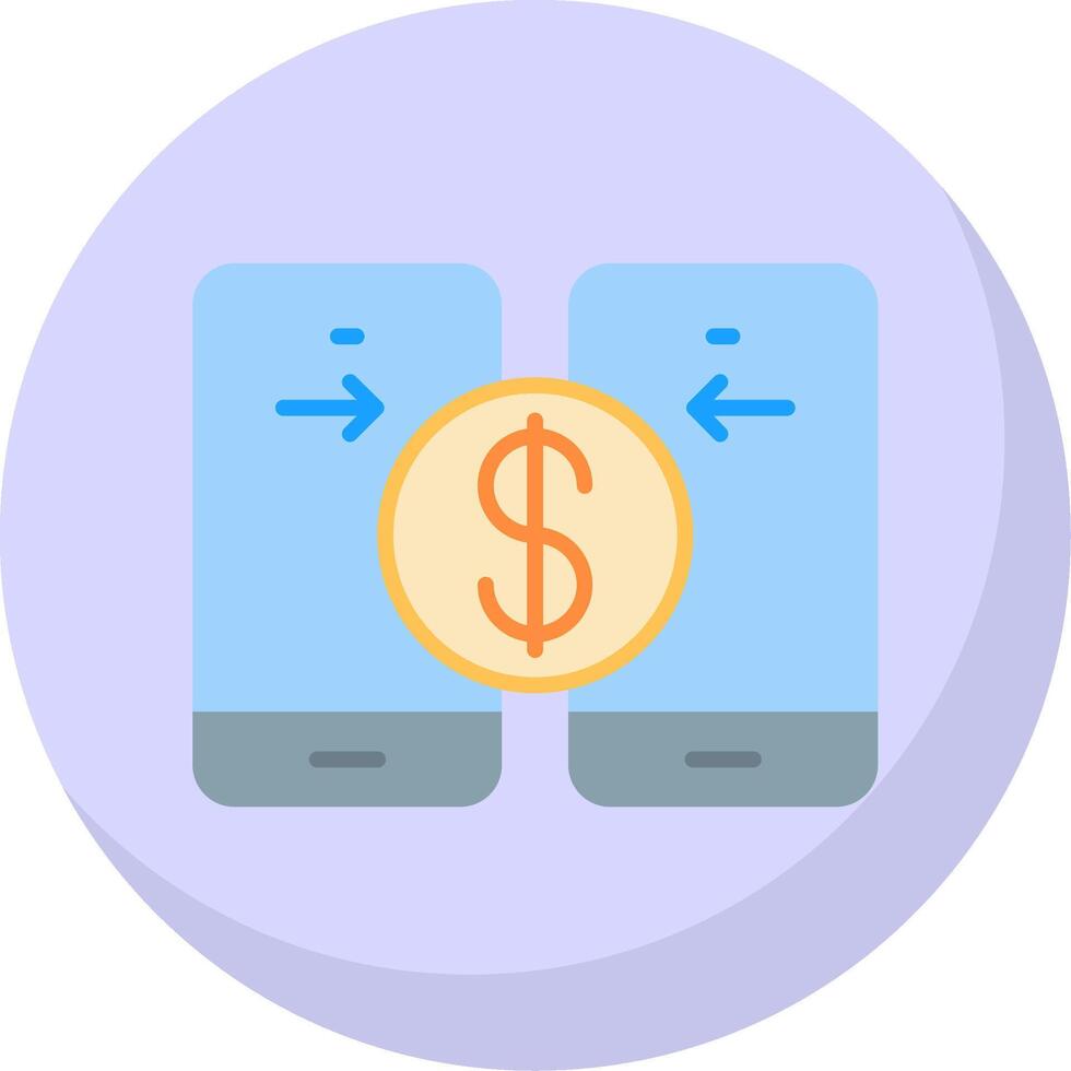 Transfer Flat Bubble Icon vector