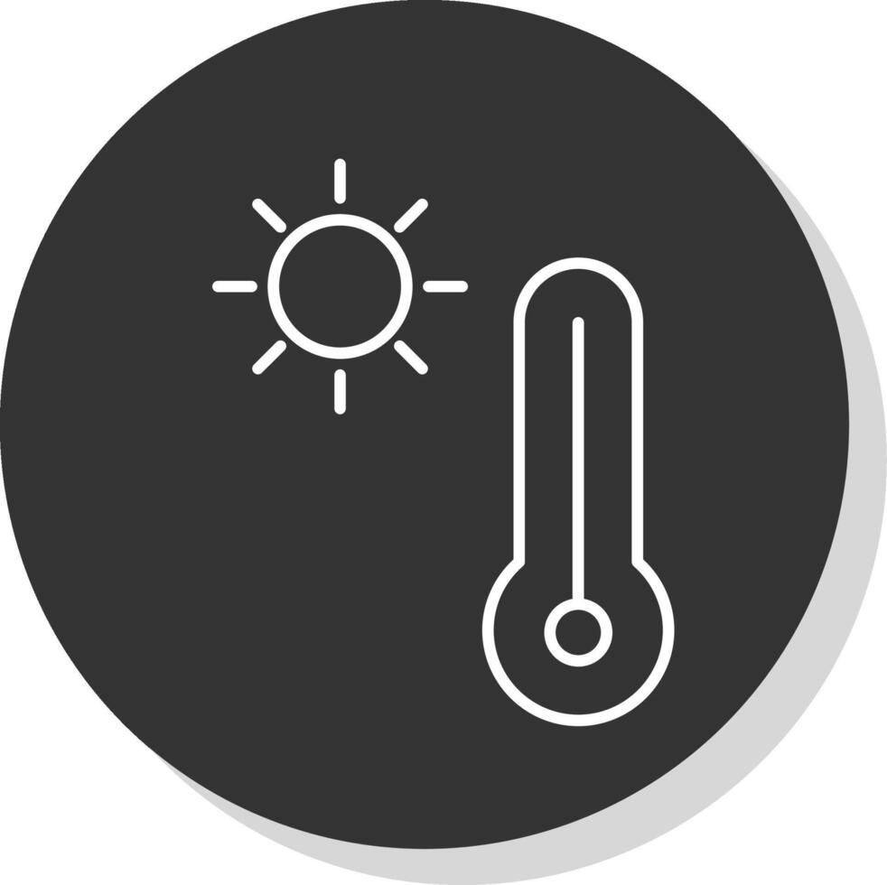 Warm Line Grey  Icon vector