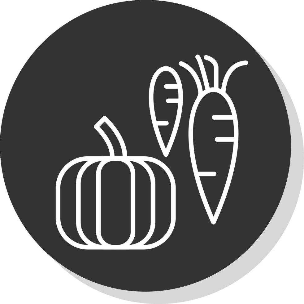 Vegetables Line Grey  Icon vector