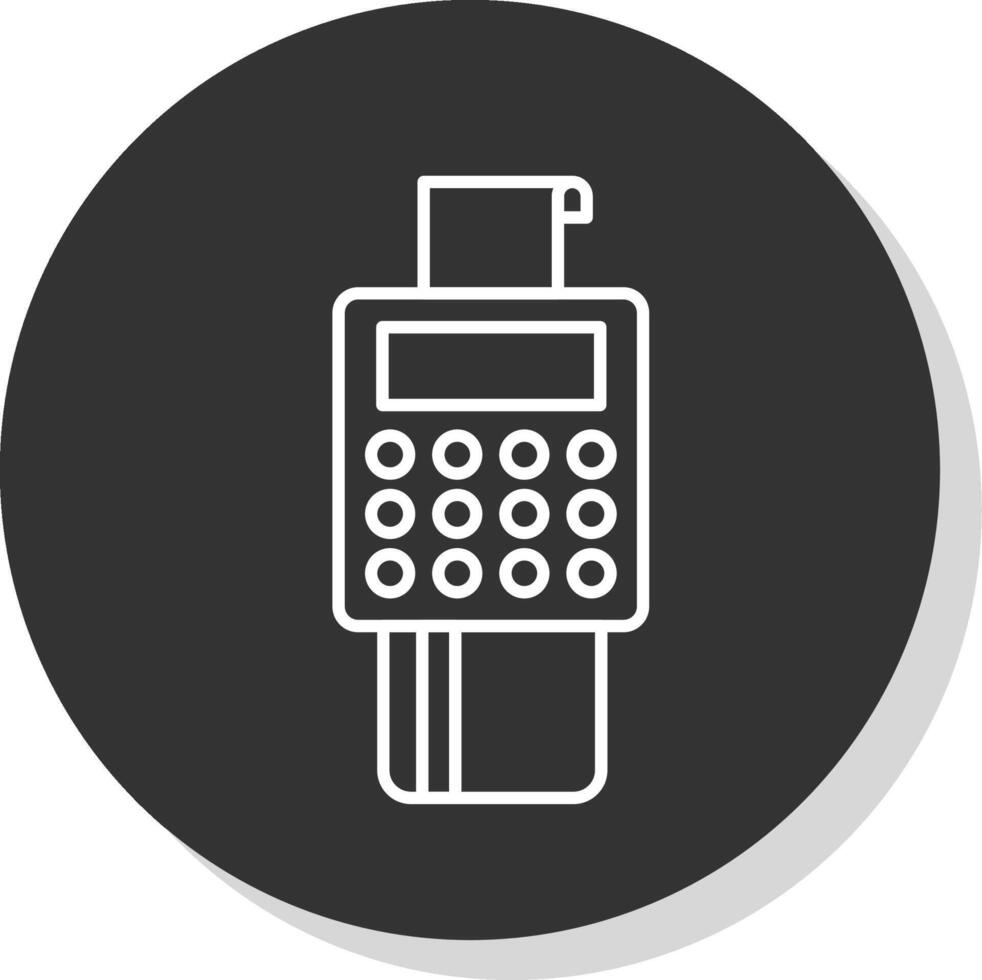 Bank Terminal Line Grey  Icon vector