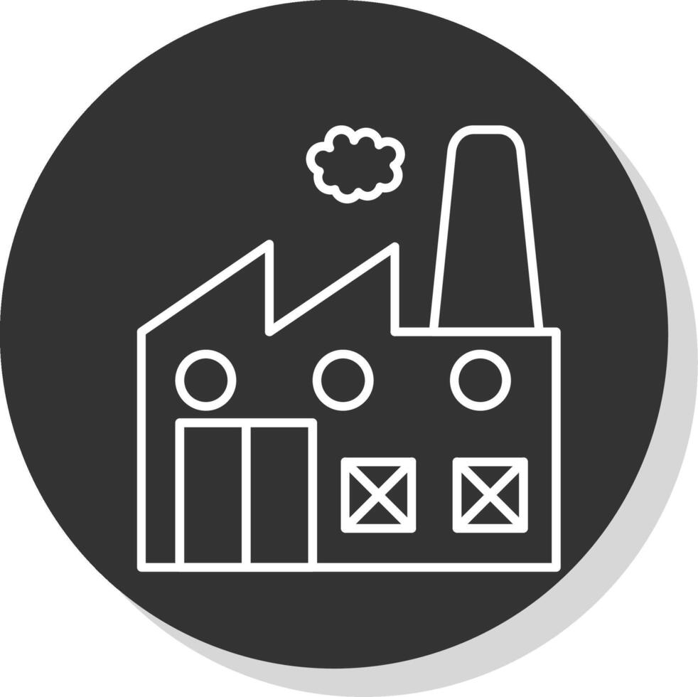 industria línea gris icono vector