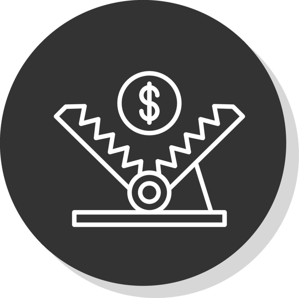 Trap Line Grey  Icon vector