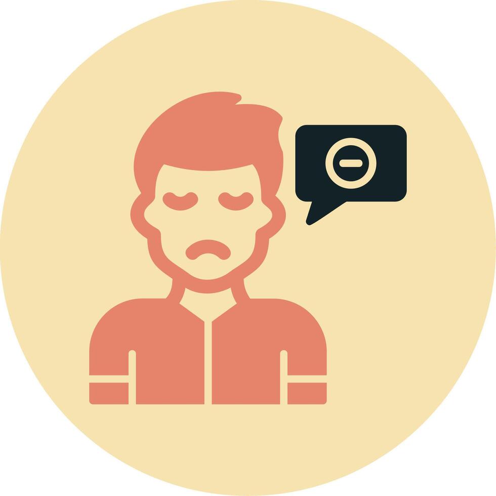 Negative Thinking Vector Icon