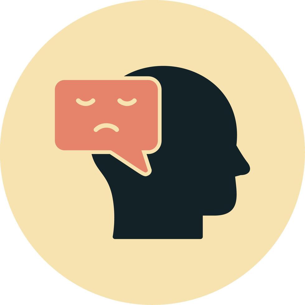 Negative Thinking Vector Icon