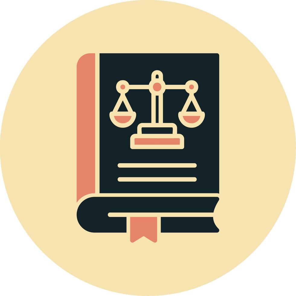Law Book Vector Icon