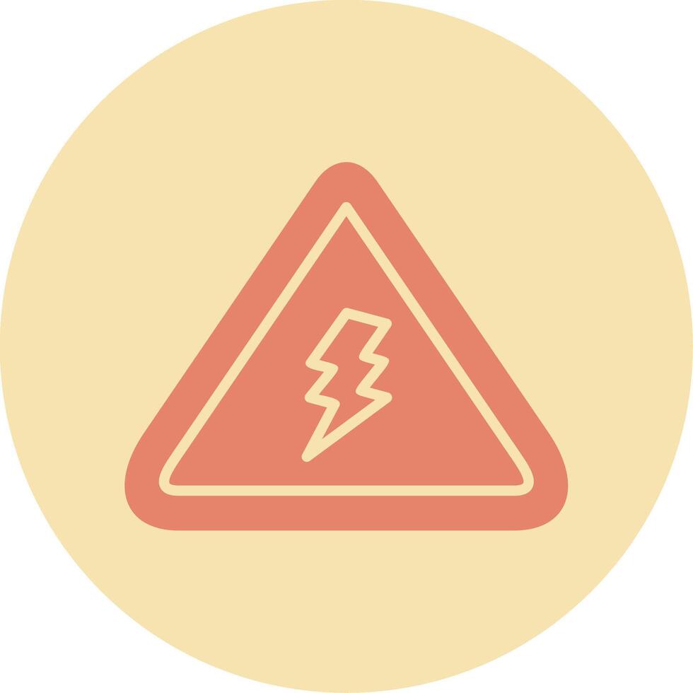 Electrical Danger Sign Vector Icon