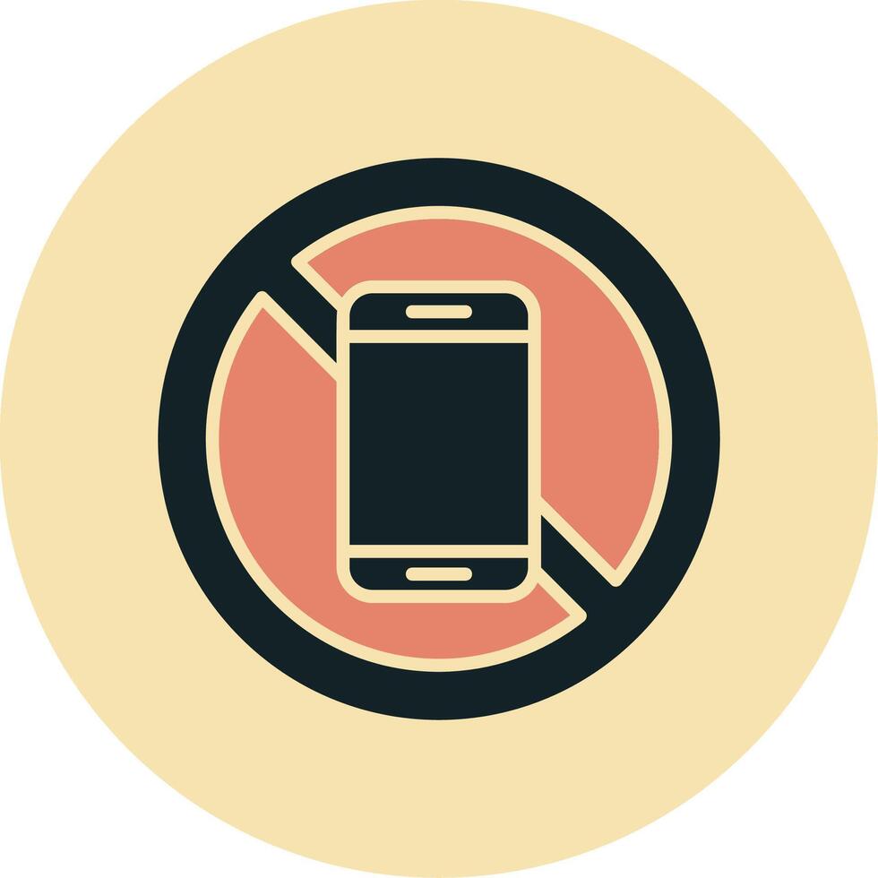 No Mobile Phone Vector Icon