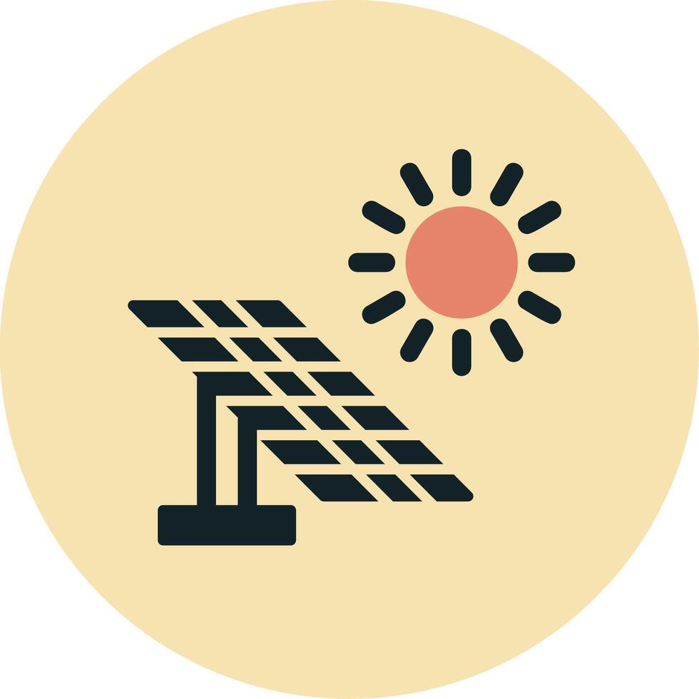 icono de vector de panel solar