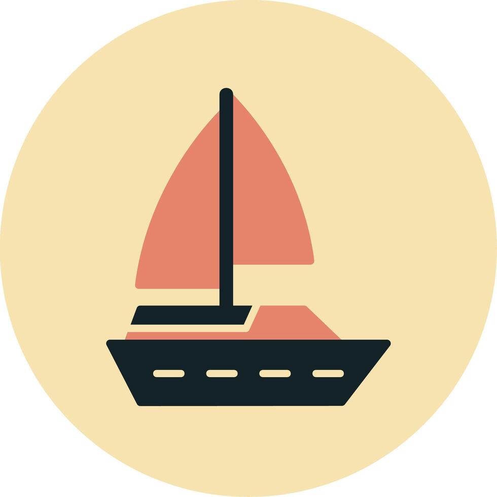 icono de vector de barco