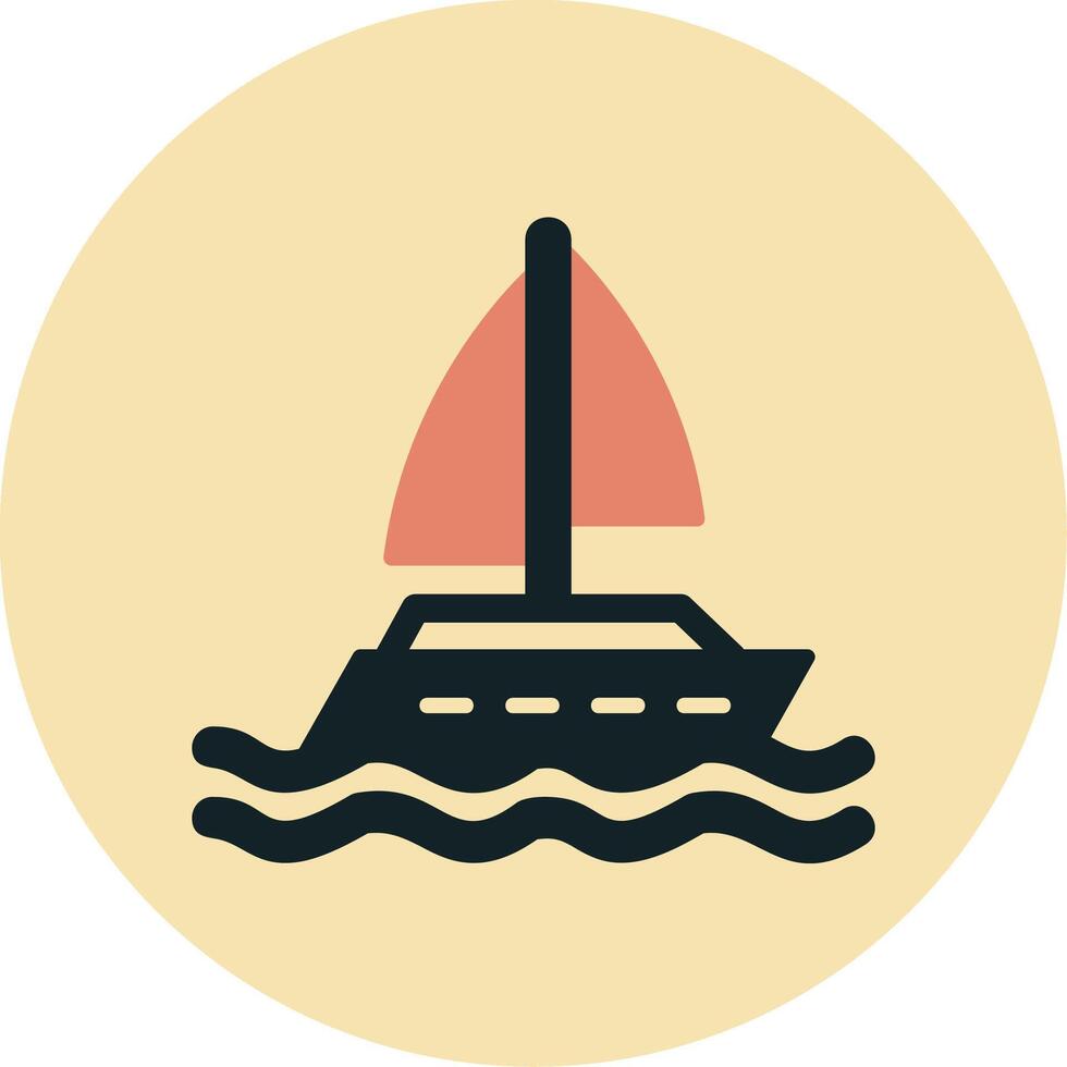 Yacht Vector Icon