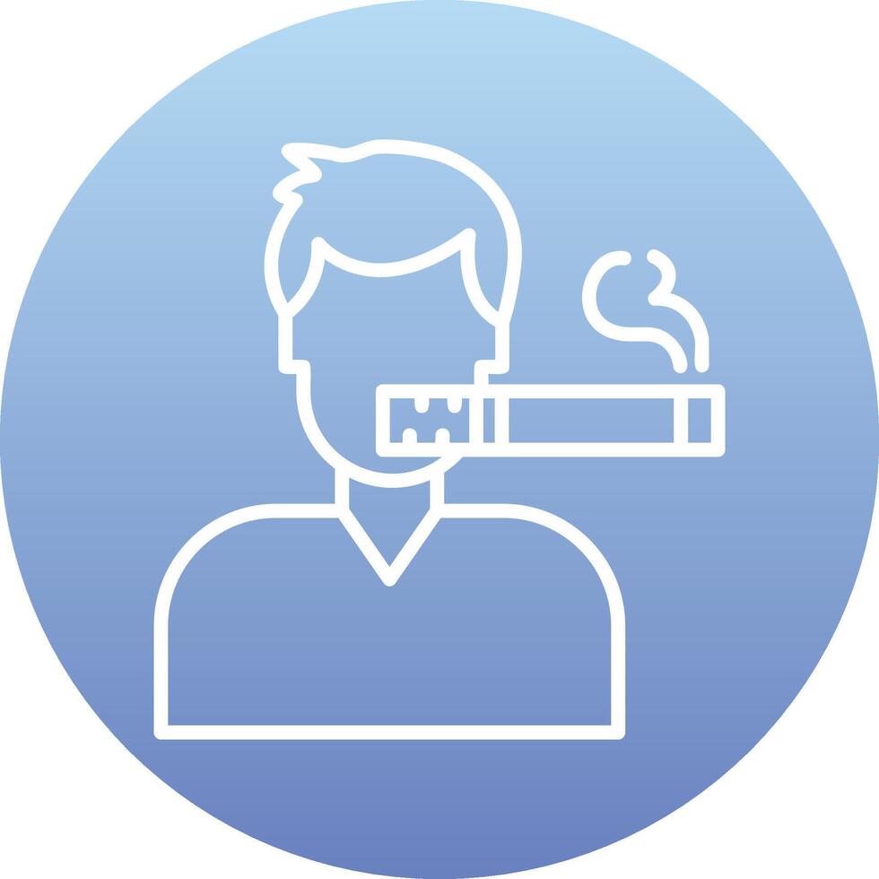 Man Smoking Vector Icon