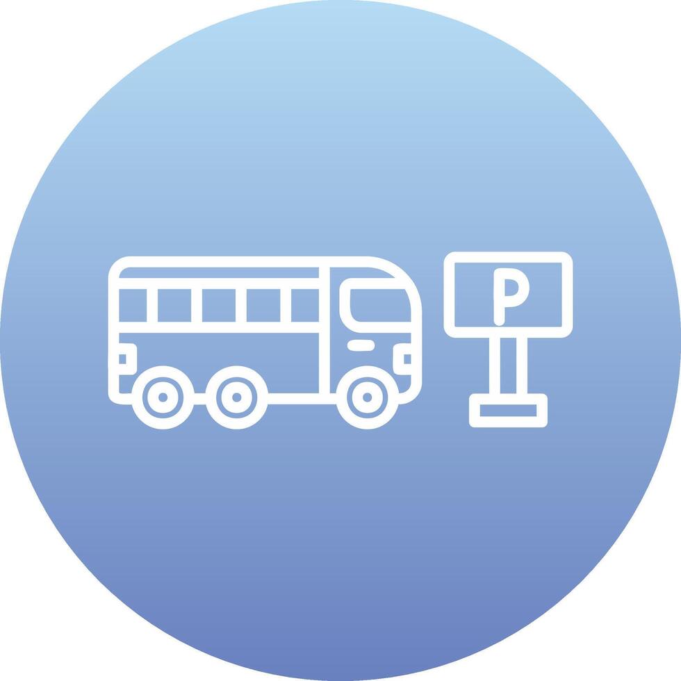 Bus Parking Vector Icon