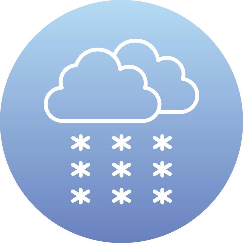 Snowfall Vector Icon