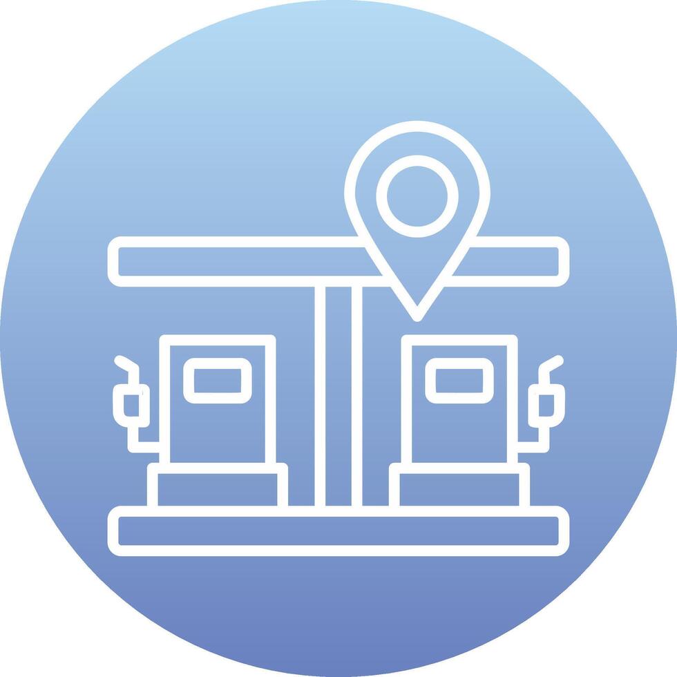Gas Station Pin Vector Icon