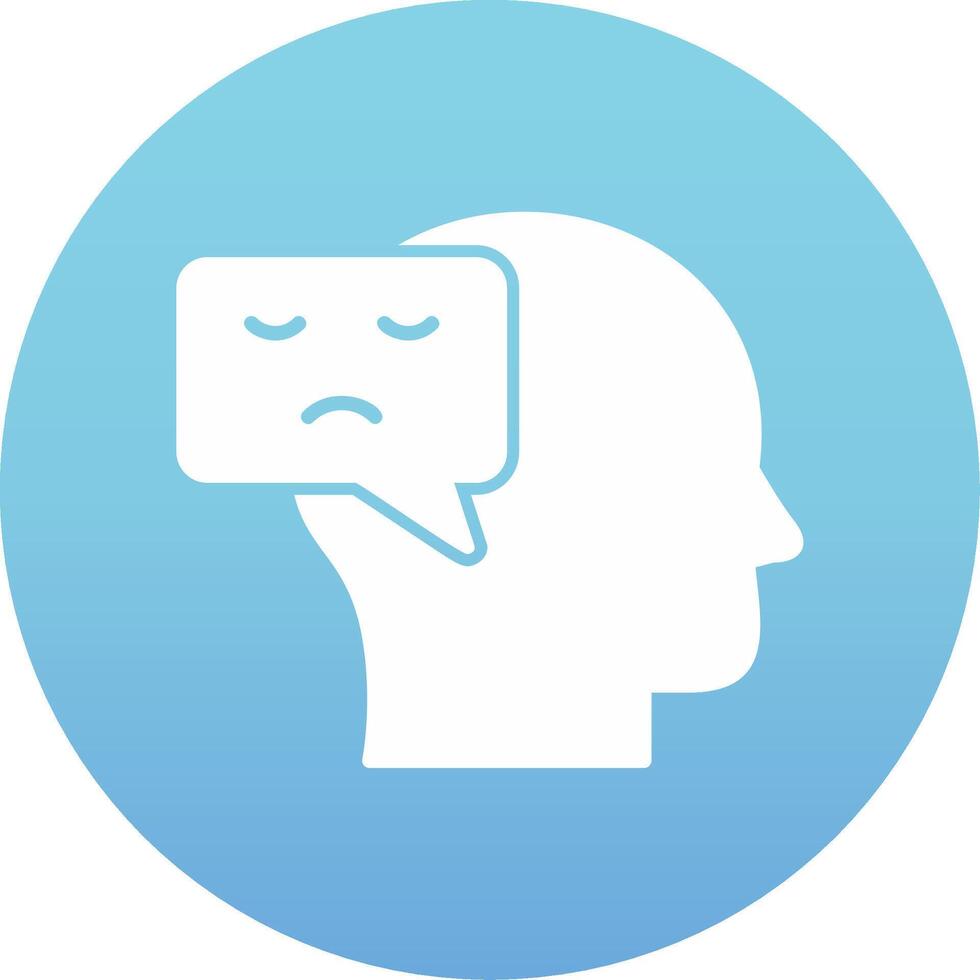 Negative Thinking Vector Icon