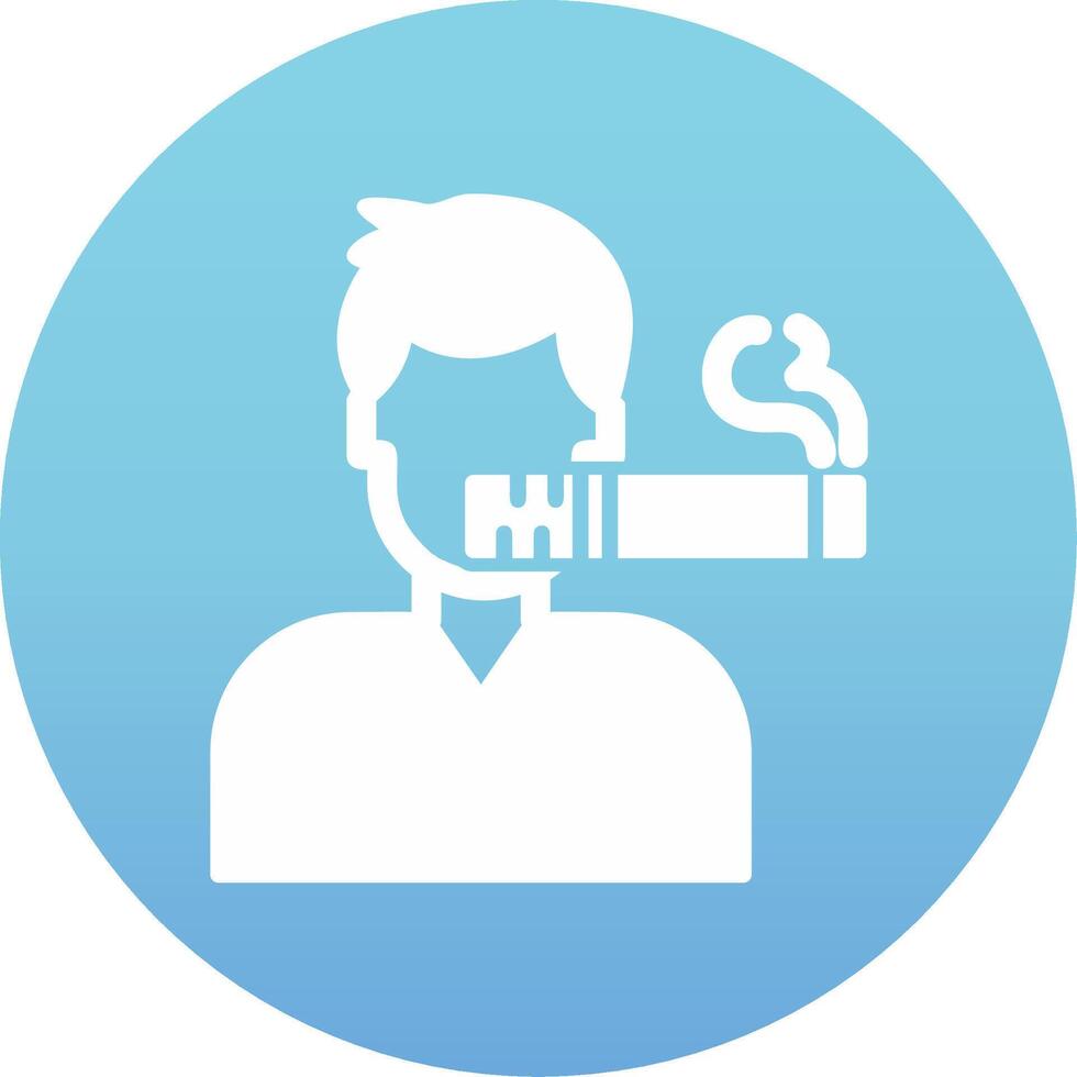 Man Smoking Vector Icon