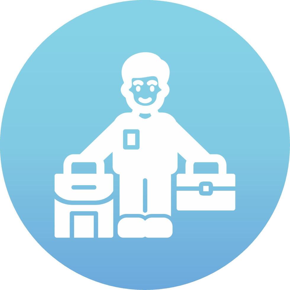 Refugee man Vector Icon