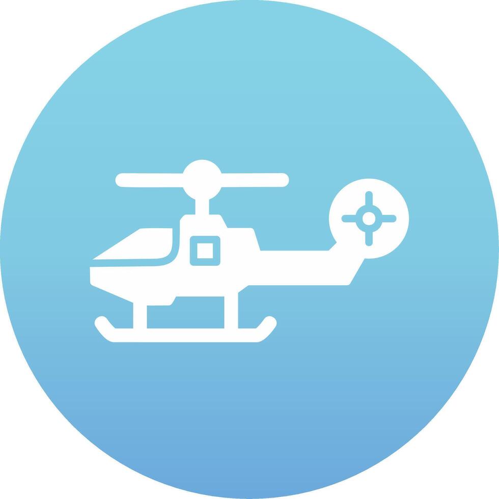 Fighter Helicopter Vector Icon